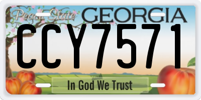 GA license plate CCY7571