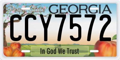 GA license plate CCY7572