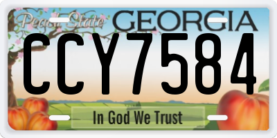 GA license plate CCY7584