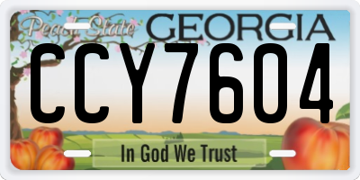 GA license plate CCY7604