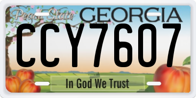 GA license plate CCY7607