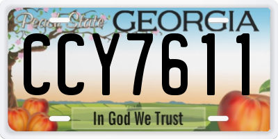 GA license plate CCY7611