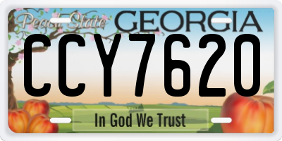 GA license plate CCY7620