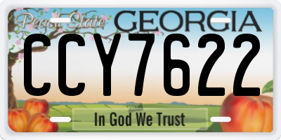 GA license plate CCY7622