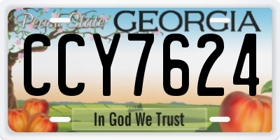 GA license plate CCY7624