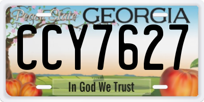 GA license plate CCY7627