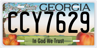 GA license plate CCY7629