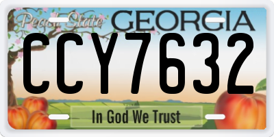GA license plate CCY7632