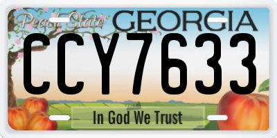 GA license plate CCY7633