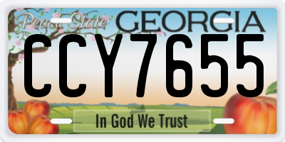 GA license plate CCY7655