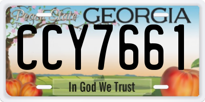 GA license plate CCY7661