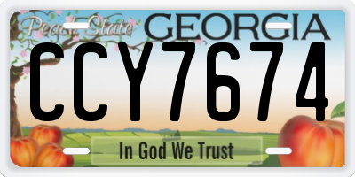 GA license plate CCY7674