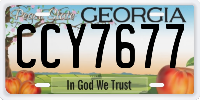 GA license plate CCY7677