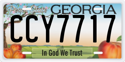 GA license plate CCY7717