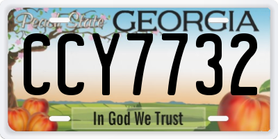 GA license plate CCY7732