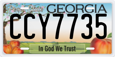 GA license plate CCY7735