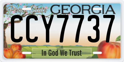 GA license plate CCY7737