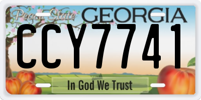 GA license plate CCY7741