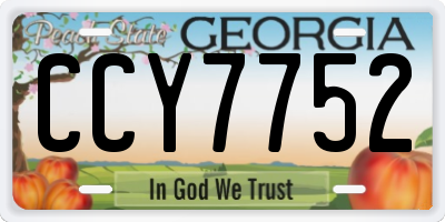 GA license plate CCY7752