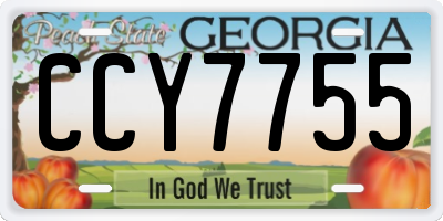 GA license plate CCY7755