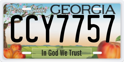 GA license plate CCY7757