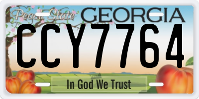 GA license plate CCY7764