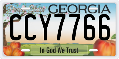 GA license plate CCY7766