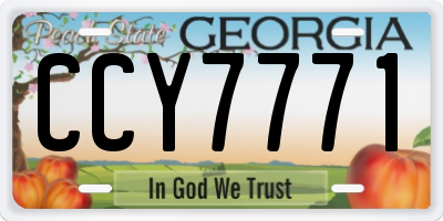 GA license plate CCY7771