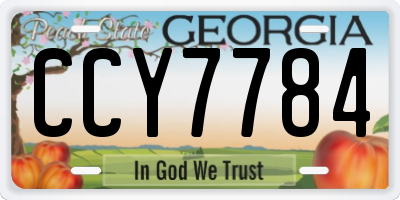 GA license plate CCY7784