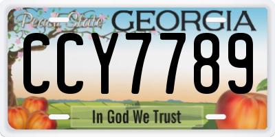 GA license plate CCY7789