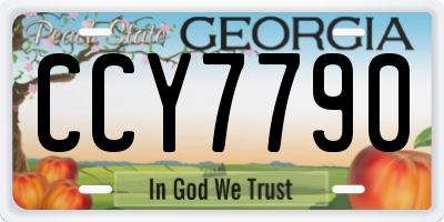 GA license plate CCY7790