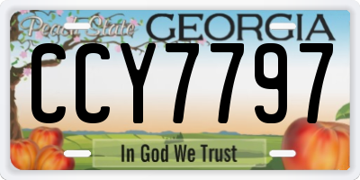 GA license plate CCY7797