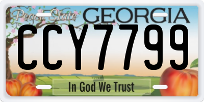GA license plate CCY7799