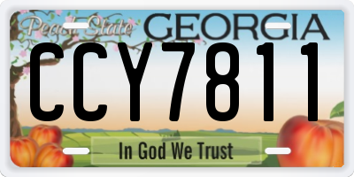 GA license plate CCY7811