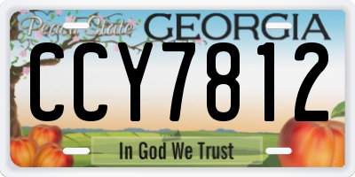 GA license plate CCY7812