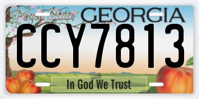 GA license plate CCY7813
