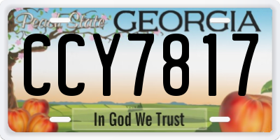 GA license plate CCY7817