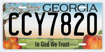GA license plate CCY7820