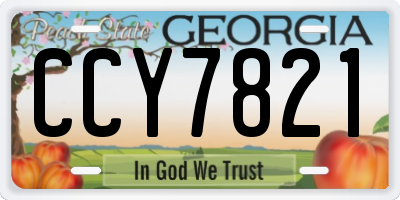 GA license plate CCY7821