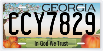 GA license plate CCY7829