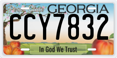 GA license plate CCY7832
