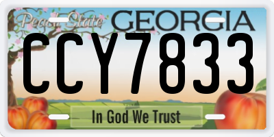 GA license plate CCY7833