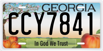 GA license plate CCY7841