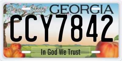GA license plate CCY7842