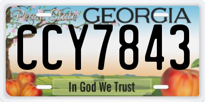 GA license plate CCY7843