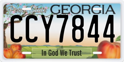 GA license plate CCY7844