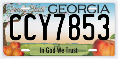 GA license plate CCY7853