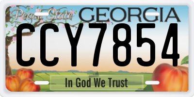 GA license plate CCY7854