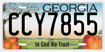 GA license plate CCY7855