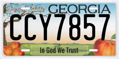 GA license plate CCY7857